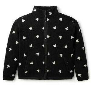 Disney Black and White Teddy Jacket Sherpa